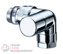 Трехосевой правосторонний запорный вентиль 1/2"ВР TopFAR (серебро)