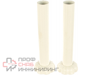 Маскировочный комплект для труб со стильными глубокими отражателями SR Rubinetterie, L160 x Ø18-20-1/2”. Покрытие - Белый Ral 9016.