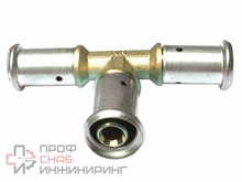 Тройник 32-32-32, Henco P, 9, пресс-пресс, латунь