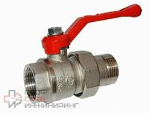 Кран шаровой латунный ГАЛЛОП Стандарт 222 нк Ду25 Ру16 м/амер полн рычаг