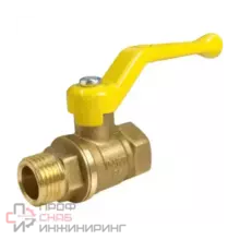 Кран шаровой лат Valfex газ 11Б27фтМ Ду25 Ру40 м/р полн рыч