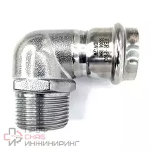 Уголок 90° с переходом на наружную резьбу 22×3/4" "VER-PRO" (48/4шт)