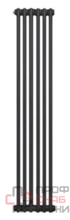 Радиатор Arbonia 2180 Стальной 2-х трубчатый , 6 секций, высота: 1800 мм, длина: 270 мм, цвет: AME (Anthrazit metallic)  подключение № 69, размер подключения: 1/2", верхний встроенный термовентиль