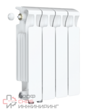 Радиатор биметаллический Rifar Monolit Ventil 350/4, левое подключение, 50 мм (без H-образного узла)