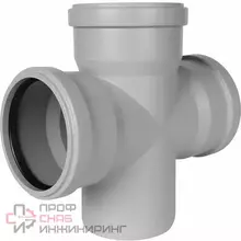 Крестовина STOUT одноплоскостная канализационная бесшумная D 110 х 110 х 110 / 87,5°