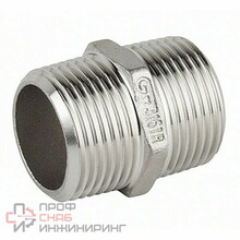 Ниппель равнопроходной GENEBRE 0280 06, DN025 (1")  PN20, корпус - AISI316 (CF8M)  НР-НР