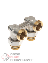 Клапан запорный Ридан LV-KB для нижнего присоединения к радиатору G¾ G¾ угловой