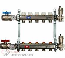 Коллектор STOUT из нержавеющей стали в сборе без расходомеров 5 вых.