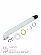 Комплект коаксиального дымохода Federica Bugatti 60/100 универсальный кроме Navien Immergas L1000 с антиобледенением