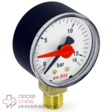 Манометр Uni-fitt радиальный с индикаторной стрелкой 4 бар, диаметр 63 мм, 1/4"Н