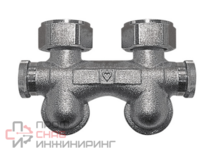 Узел подключения Herz 3000 угловой G3/4" фикс байпас