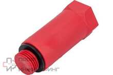 Заглушка удлиненная ELSEN 20x1/2" с наружной резьбой красная