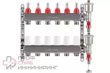 Блок коллекторный OKSELER с расходомерами и автоматическими воздухоотводчиками 6 выходов, 1x3/4EK