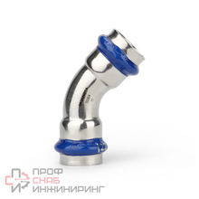 Угольник 45° двухраструбный Varmega Inox Press 15x15