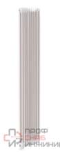 Трубчатый радиатор ТЕПЛОФОРТ двухтрубный, габаритная высота секции 1805 мм (межосевое расстояние 1730мм)  10 секций, нижнее подключение ½”, термовставка, цвет белый глянец