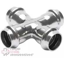 Крестовина равнопроходная ВПр, 22, из нержавеющей стали SUS 304