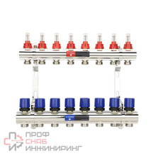 Коллекторные группы из латуни с расходомерами и регулирующими клапанами Varmega VM15408