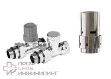 Термостатический набор ROYAL THERMO Design прямой, хром, 1/2" Click с термоголовкой