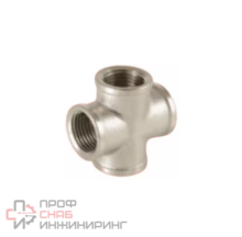 Крестовина латунная Ду20 ВР никель VALFEX VF.760.N.034