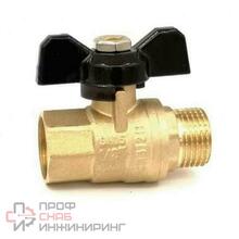 Кран шаровой Vieir 1/2" F/М (бабочка) усилен. желтый