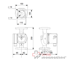 Насос Grundfos UPS 40-80 F 250
