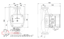 Насос Grundfos ALPHA1 L 25-60 180 1x230V 50Hz 6H