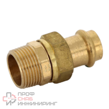 Разъёмное соединение Sanpress с SC-Contur 22x1", с переходом на наружную резьбу, бронза, модель 2265