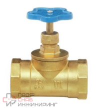 Клапан запорный латунь 15б3р Ду32 Ру25 м/м БАЗ