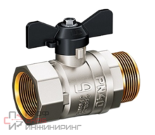 Шаровой кран LD Pride Кран шаровой латунный 47.15.B-Н.Б, вн./нар.резьба, ручка-бабочка, 1/2" LD 47.302.15
