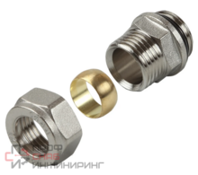Фитинг подключения SANEXT L и T-образной медной трубки - D15 - R 1/2"