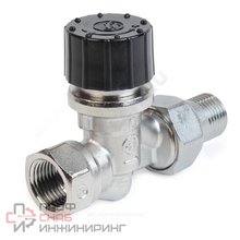 Прямой динамический термостатический клапан с резьб. подсоединением термоголовки 1/2" Giacomini