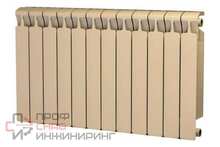Радиатор биметаллический RIFAR Monolit 500 х 12 секций АЙВОРИ боковое подключение