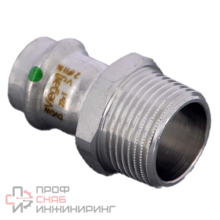 Переход НР 22 х 1" Sanpress Inox с SC-Contur, нержавеющая сталь Viega