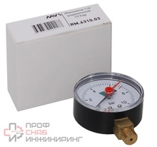 Манометр радиальный MVI RM.6310 до 10 бар D63 мм с нижним подключением G1/4
