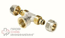 Тройник 16-1/2"-16, Henco A, 8, обжим-резьба, вн., латунь