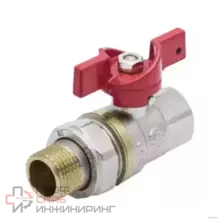 Кран шаровой Aquasfera латунь 1007 Euro нк Ду20 Ру30 м/амер полн баб 1007-02