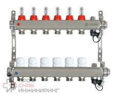 Коллекторная группа 1x3/4x6 вых. с расходомерами и регулир.клапанами (нерж.сталь) TAEN