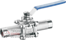 Кран шаровой Lotar нержавеющий приварной длинный, 1_1/4" (DN32)  AISI316 (CF8M)  LTR-TE32/6