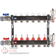 Коллектор из нержавеющей стали ROMMER RMS-1210 6 выходов с расходомерами