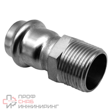 Пресс-фитинг Kromwell из нержавеющей стали с наружной резьбой 15х1/2"