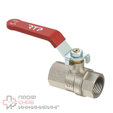 Кран шаровой латунный вн/вн PN 40 рычаг РустурПласт G1 1/4"