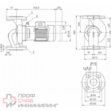 Насос ин-лайн Wilo IPL50/105-0.75/2