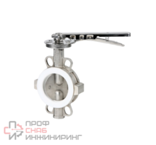 Затвор дисковый поворотный GENEBRE 2104 14 DN150 PN10, корпус - CF8M (AISI316)  диск - CF8M (AISI316)  уплотнение - PTFE, М/Ф, редуктор, шток 14мм