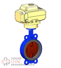 Дисковый поворотный затвор межфланцевый Tecofl VPI4448 с электроприводом 3Ф-400V DN100