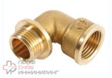 Угольник 90° 3/4"-1/2" General Fittings 2700 вн.- нар. резьба, латунь, с ограничителем