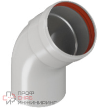 Отвод ROMMER D 80 угол 45 градусов