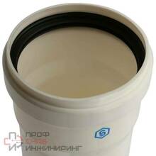 Элемент дымохода конденсационного Stout труба 1000 мм D80 м/п PP-FE