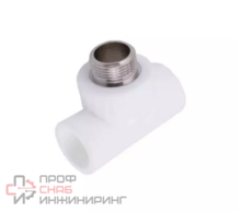 Тройник PP-R белый комбинированный Дн20х1/2" НР PRO VALFEX 10128020-PRO
