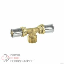 Тройник Giacomini МП пресс лат Дн16х1/2"х16 НР RM153Y033