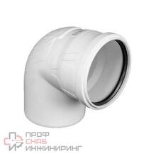 Отвод PP-H белый бесшумный б/н Дн160х87гр в/к РосТурПласт 37654